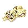 Brass with Cubic Zirconia Pendants KK-K340-01G-4