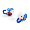 2Pcs Handmade Porcelain Mug Cup Decoration PORC-TA0001-55D-3