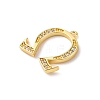 Rack Plating Brass Micro Pave Cubic Zirconia Pendant KK-H449-76G-13-2