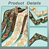 AHADERMAKER 14M 2 Colors Ethnic Style Embroidery Polyester Ribbons OCOR-GA0001-54-8