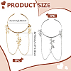 2Pcs 2 Colors Iron Upper Arm Cuff Bangles for Women AJEW-HY0002-61B-2