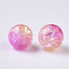 Transparent Crackle Acrylic Beads CACR-N002-07-2