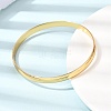 304 Stainless Steel Plain Bangles for Women Men BJEW-Z167-01G-03-3