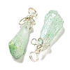 Electroplated Platinum Palted Copper Wire Wrapped Natural Quartz Crystal Pendants G-L133-07J-2