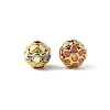 Brass & Alloy & Rhinestone Enamel Beads RB-CBA973B-11E-G-2