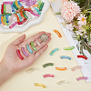 65Pcs 13 Colors UV Plating Transparent Rainbow Iridescent Acrylic Beads OACR-PA0002-11-3