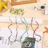 5Pcs 5 Colors Summer Natural Cowrie Shell Pendant Necklaces NJEW-CY0001-04-7