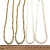 4Pcs 4 Styles CCB Plastic Round Beaded Necklaces and Iron Snake Chain Necklaces NJEW-V003-07G-3