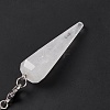 Natural Quartz Crystal Hexagonal Pointed Cone Dowsing Pendulum Pendants G-G983-05P-08-5