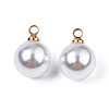 ABS Plastic Imitation Pearl Charms SACR-T360-02-4