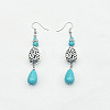 Bohemian Zinc Alloy Synthetic Turquoise Dangle Earrings LQ8241-2-1