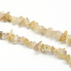 Natural Gold Rutilated Quartz Stone Bead Strands G-R192-A20-1