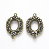 Tibetan Style Alloy Cabochon Connector Open Back Settings X-TIBE-Q073-78AB-1