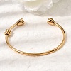 304 Stainless Steel Cuff Bangles for Women BJEW-P394-02G-1