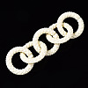 Spray Painted CCB Plastic Linking Rings CCB-Q091-010F-4