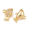 Ocean Theme Brass Micro Pave Cubic Zirconia Charms KK-F902-08N-G-2