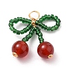 Glass Seed Beads Pendants PALLOY-JF00520-1