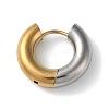 Two Tone 304 Stainless Steel Huggie Hoop Earrings EJEW-P250-01D-1