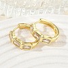 Brass Pave Cubic Zirconia Hoop Earrings KK-CBA98BA-15G-2