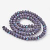 Electroplate Opaque Solid Color Glass Beads Strands EGLA-A044-P3mm-L11-2