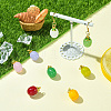 8Pcs 8 COlors Handmade Lampwork Pendants LAMP-CJ0002-59-6