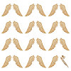 12 Pairs Wing Alloy Brooches JEWB-CA0001-82-1