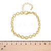Brass Ring Link Chain Bracelets for Women Men X-BJEW-K273-09G-5