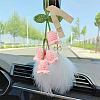 2Pcs Crochet Lily of The Valley Polyester Car Hanging Pendant HJEW-FG0001-14B-5