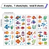 8 Sheets 8 Styles PVC Waterproof Wall Stickers DIY-WH0345-214-2