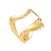 304 Stainless Steel Open Cuff Rings for Women RJEW-U060-01K-G-2