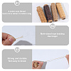 6 Rolls 6 Colors Flat Waxed Polyester Cord YC-CY0001-01-5