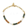 Natural Picture Jasper and Natural African Turquoise(Jasper) Beaded Bracelets BJEW-JB14427-3
