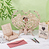 Wooden & Acrylic & Iron Wedding Guest Book Alternative WOOD-WH0002-61-4