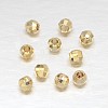 Faceted Round Brass Spacer Beads X-KK-L147-190-4mm-NR-1