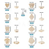 32Pcs 8 Style Ash Wood Stud Earring Findings EJEW-TA0001-16V-3