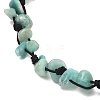 Chip Natural Amazonite Beaded Anklets AJEW-PH01371-09-2