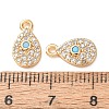 Brass Micro Pave Cubic Zirconia Charms CU-K002-01C-01-2