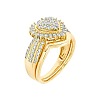 2Pcs Alloy with Crystal Rhinestone Finger Rings FS-WG59BB6-02-3