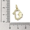 Brass Micro Pave Cubic Zirconia Pendants KK-E092-24G-03-3