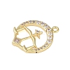 Brass Micro Pave Clear Cubic Zirconia Pendants FIND-B077-02G-08-2
