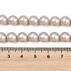 Frosted Glass Pearl Beads Strands GLAA-A044-08A-13-4