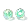 UV Plating Transparent Acrylic European Beads OACR-F004-03A-3