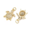Brass Micro Pave Cubic Zirconia Pendants KK-H093-17A-G-2
