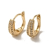Brass Micro Pave Cubic Zirconia Hoop Earring EJEW-L271-02KCG-03-1