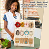 Rectangle Wood Earrings Jewelry Display Stands ODIS-PH0001-81-6