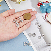 6Pcs 3 Styles Rack Plating Brass Micro Pave Clear Cubic Zirconia Fold Over Clasps KK-HS0001-02P-3