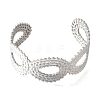 25.5MM 304 Stainless Steel Hollow Leaf Wide Cuff Bangles for Women SA-CBAB767-29P-4