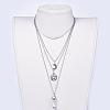 Bullet Natural Howlite Pendant Tiered Necklaces NJEW-JN02457-05-5