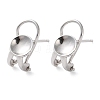 Anti-Tarnish Rhodium Plated 925 Sterling Silver Stud Earring Findings STER-NH0012-02P-1