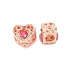 Rack Plating Alloy Rhinestone European Beads PALLOY-S189-47RG-1